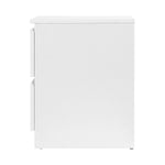 Bedside Table 2 Drawers - Pepe White