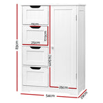 Bathroom Cabinet Storage Drawers White