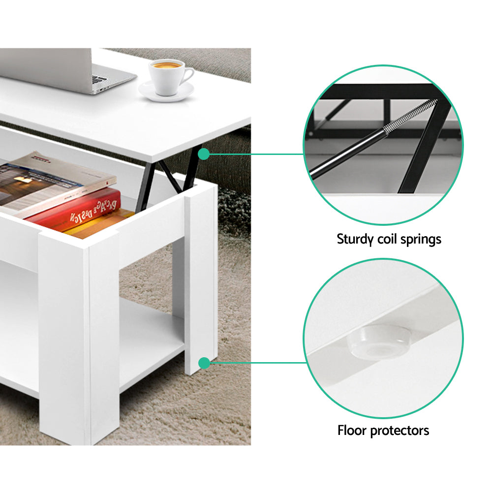 Coffee Table Lift-Top Coffee Table White