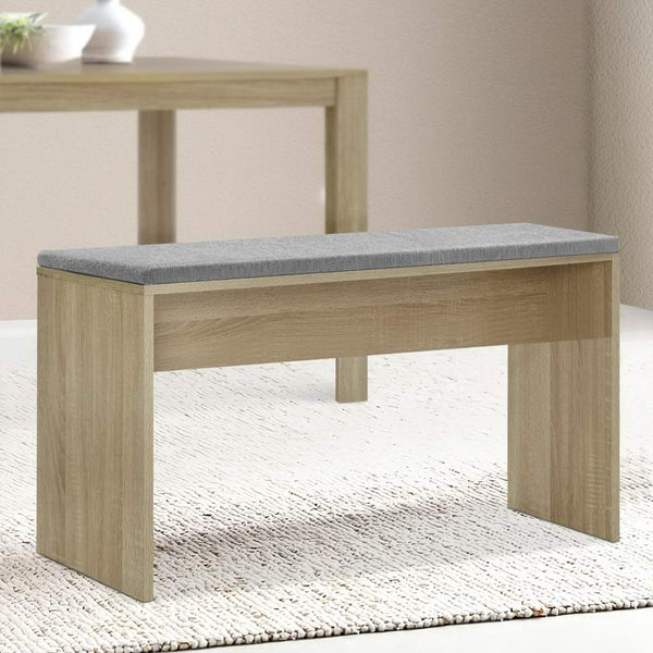  Dining Bench Upholstery Seat Stool Chair Cushion Kitchen Furniture Oak 90Cm