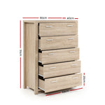 5 Chest Of Drawers - Maxi Pine