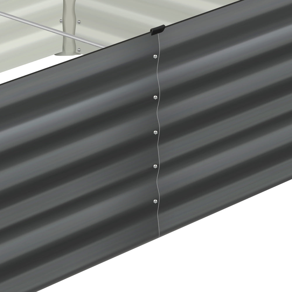 Pack of 4 Heavy-Duty Galvanised Garden Beds – 160x80x45cm