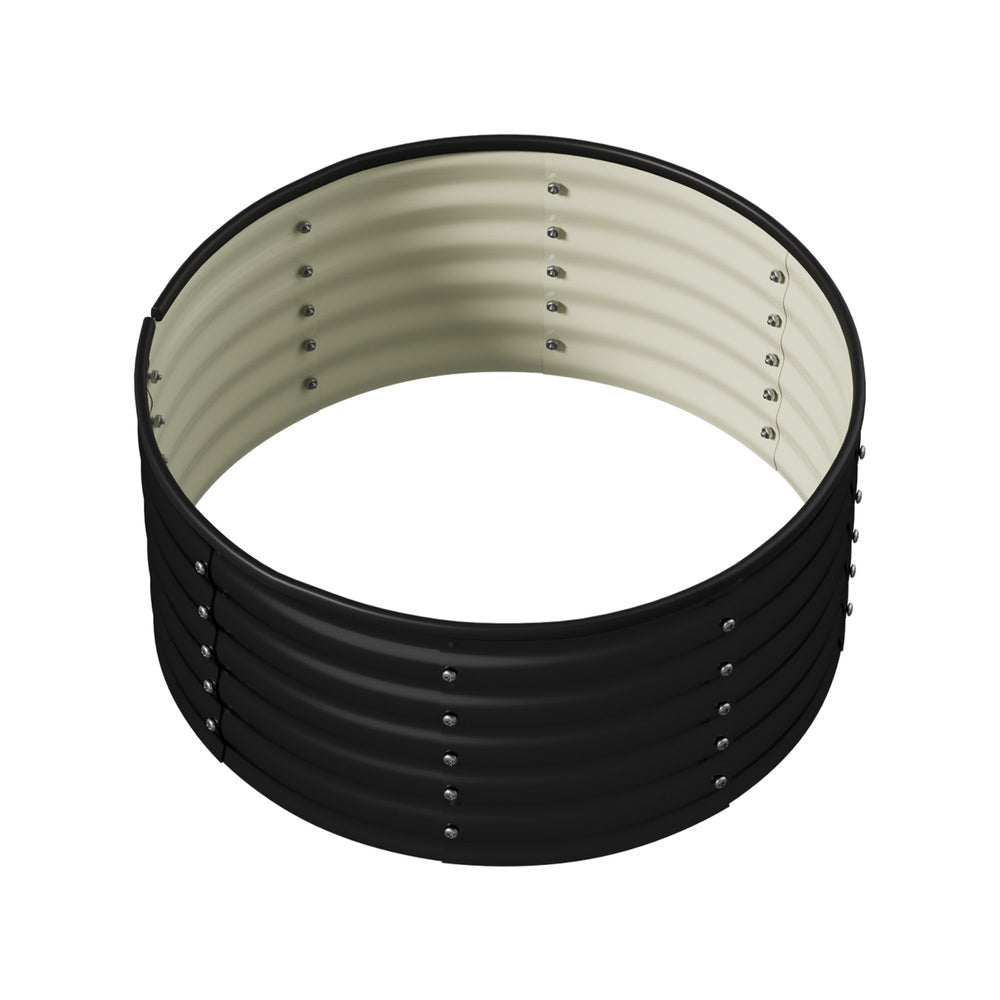 Garden Bed 90x45cm Galvanised Steel Round