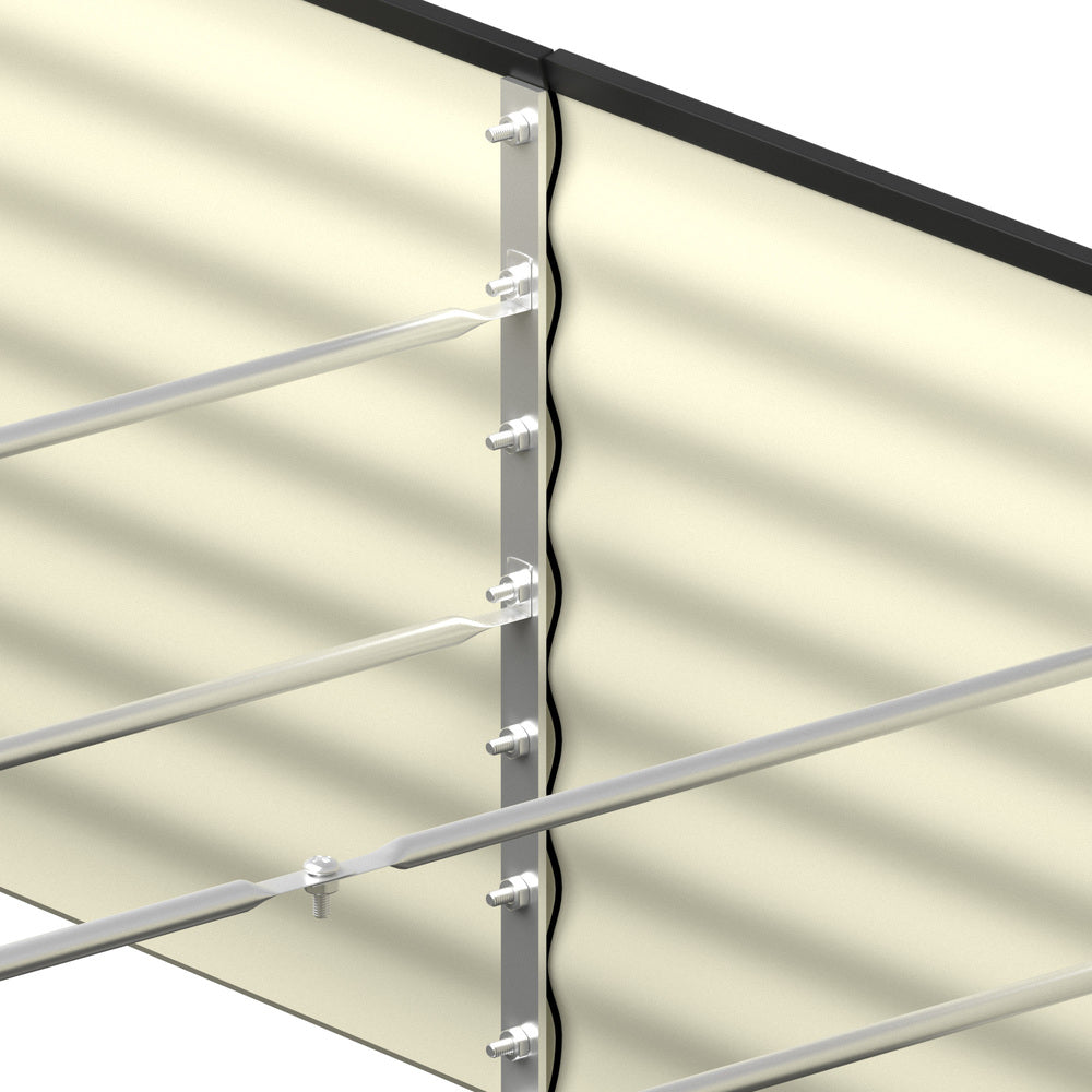 Set of 3 Galvanised Steel Raised Garden Beds – 240x80x56cm
