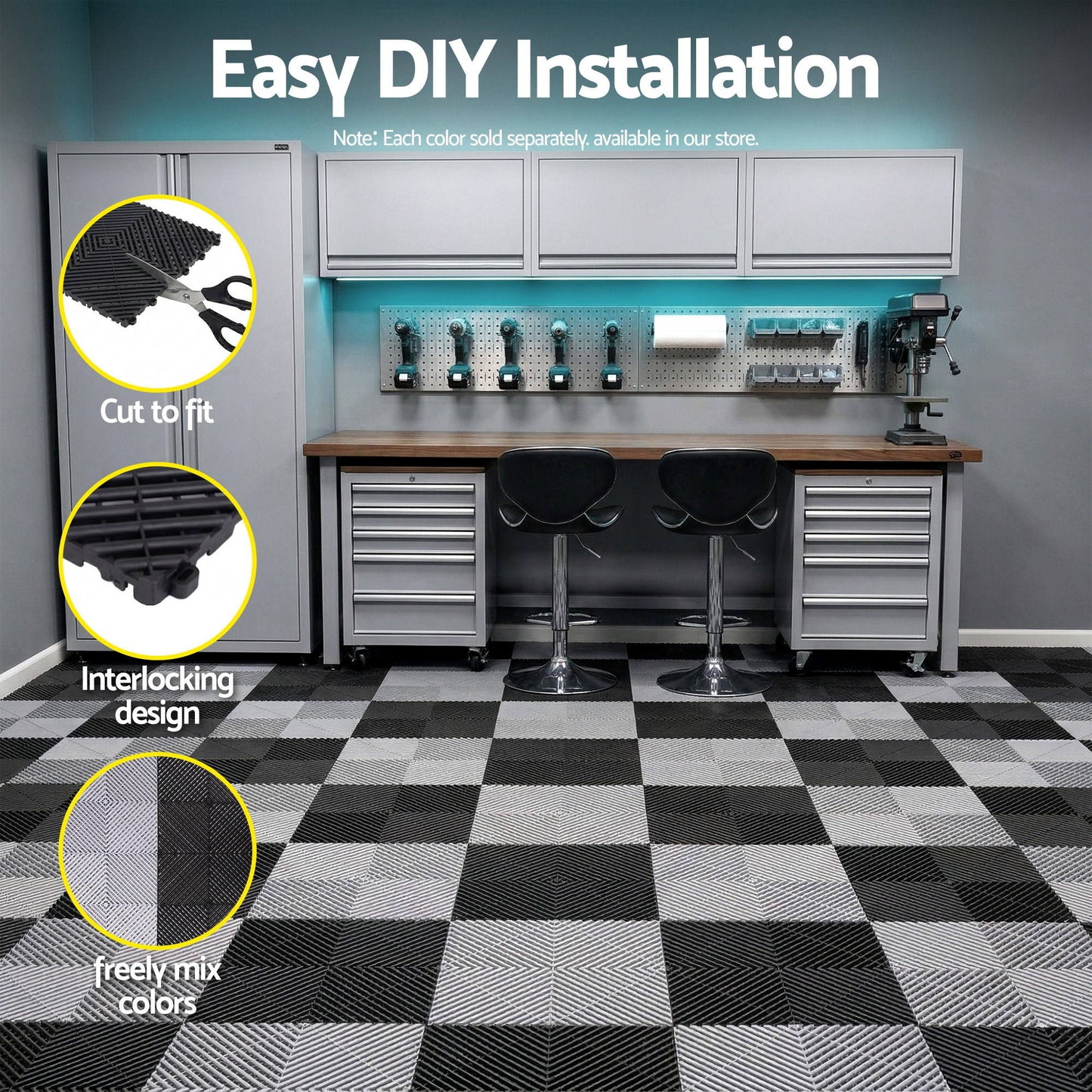 Interlocking Drainage Floor Tiles 20 Pack | HomeAndLiving