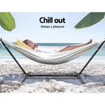 Hammock Bed Camping Chair Outdoor Lounge Single Cotton With Stand