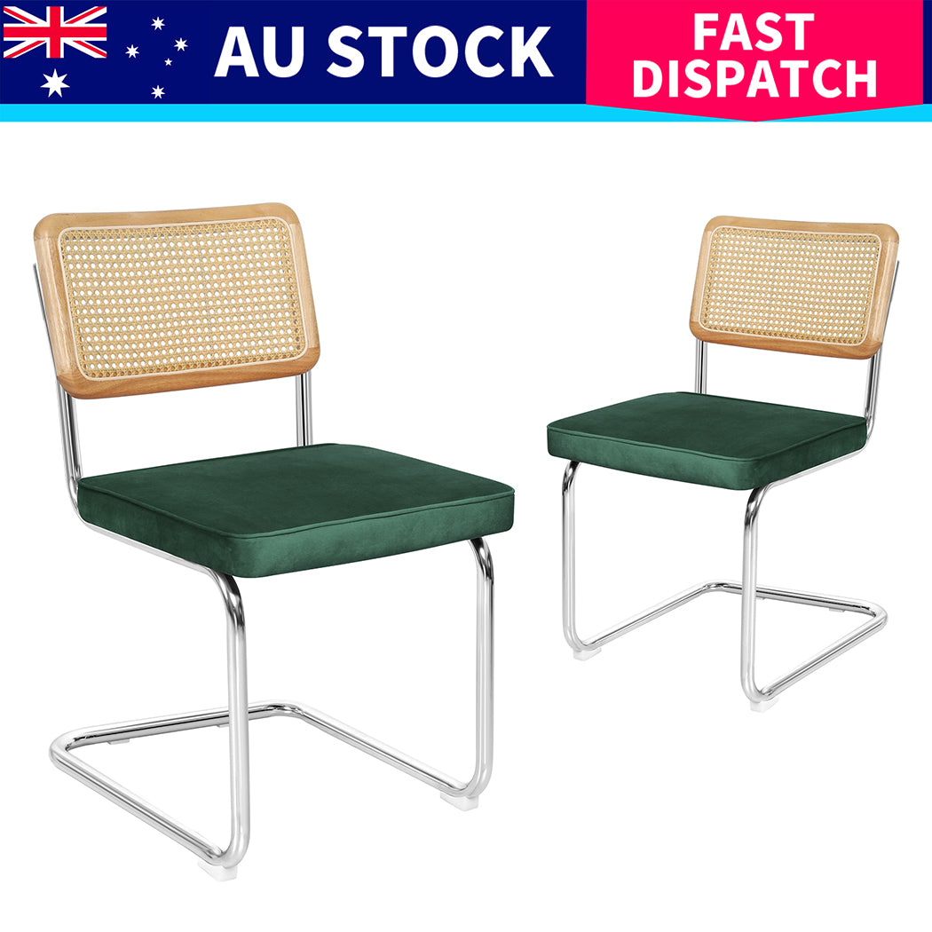Stylish 6xRattan Chair Dining Chairs Wood Finish Classic Durable