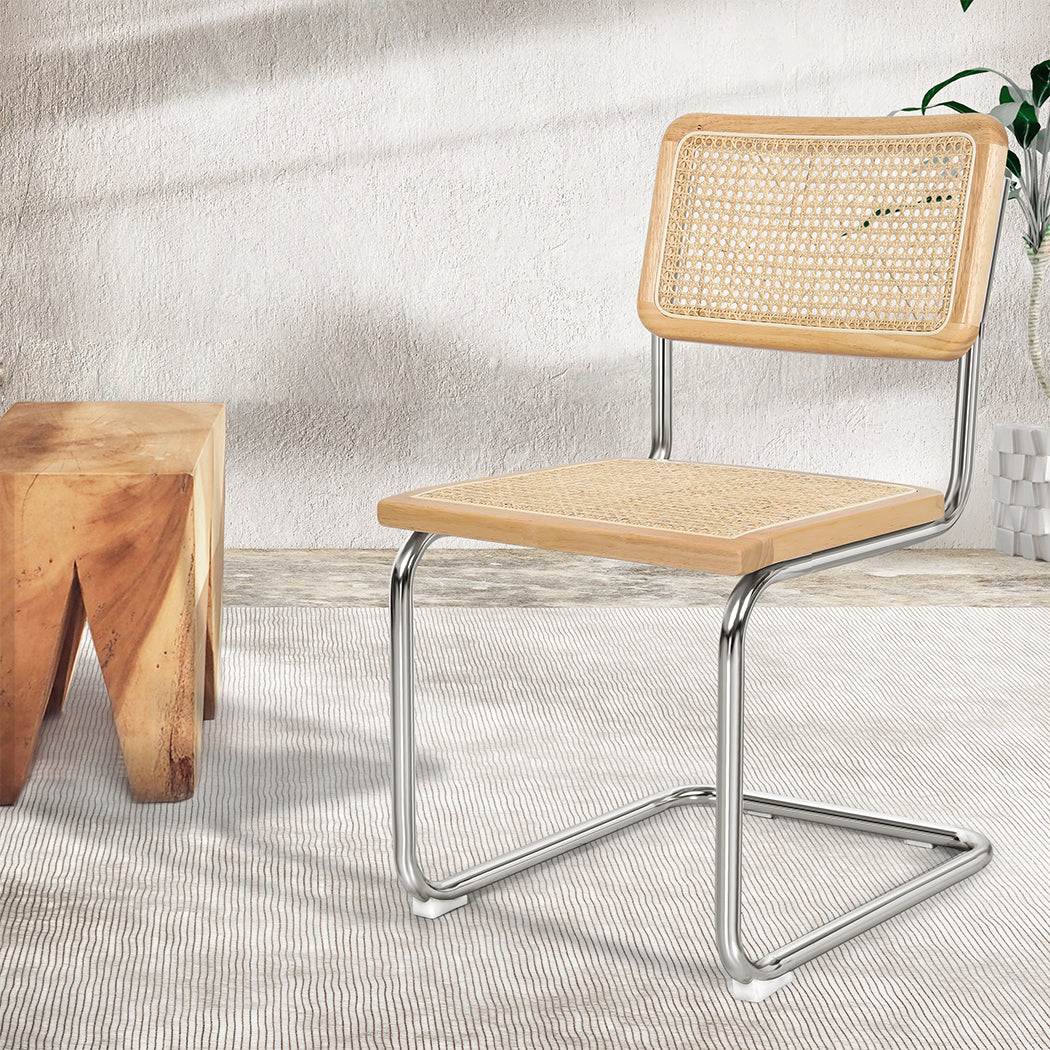 Luxury 2x Rattan Chair Dining Chairs Scandi Inspired Design