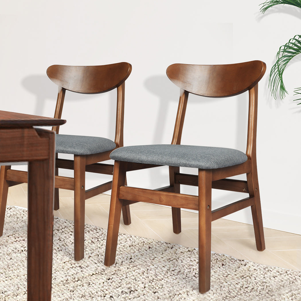 Premium 2xDining Chairs Kitchen Chair Brown 2Pack Easy Assembly