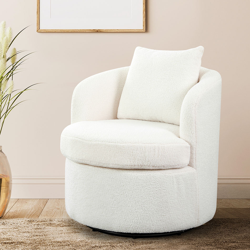 Premium Fleece Swivel Chair Comfortable Design Classic Durable