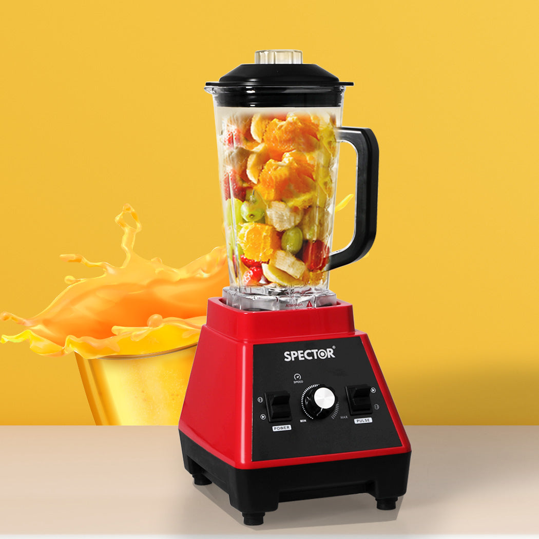 Versatile 2L Commercial Blender Mixer Red Sleek Modern Look