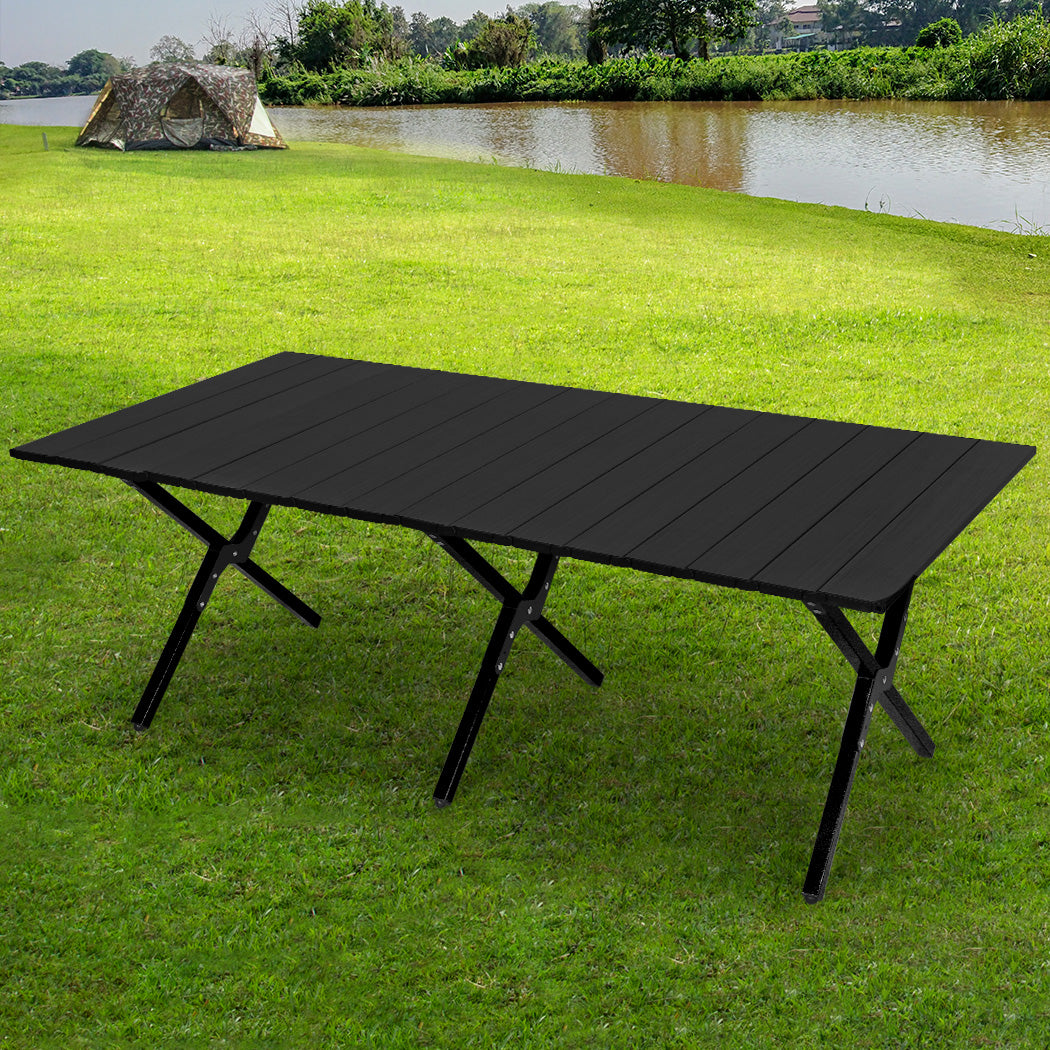 Versatile Folding Camping Table Portable Black Scandi Inspired