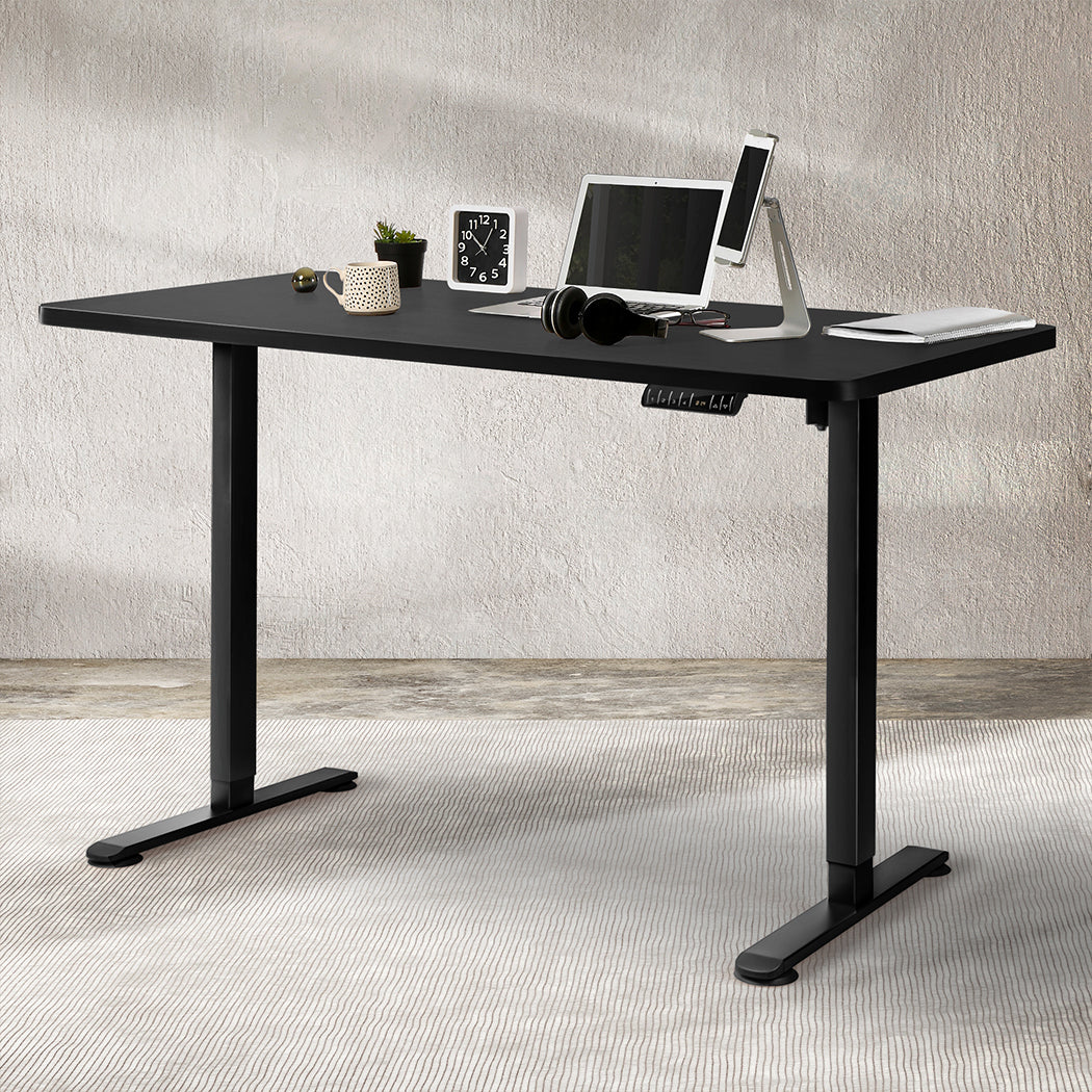 Stylish Motorised Standing Desk Height 120cm Black 800x 1.5MM Soft