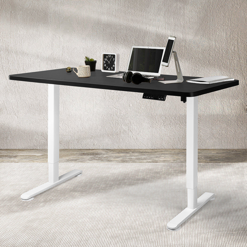 Ergonomic Motorised Standing Desk Adjustable 140cm Black 1000x 1MM