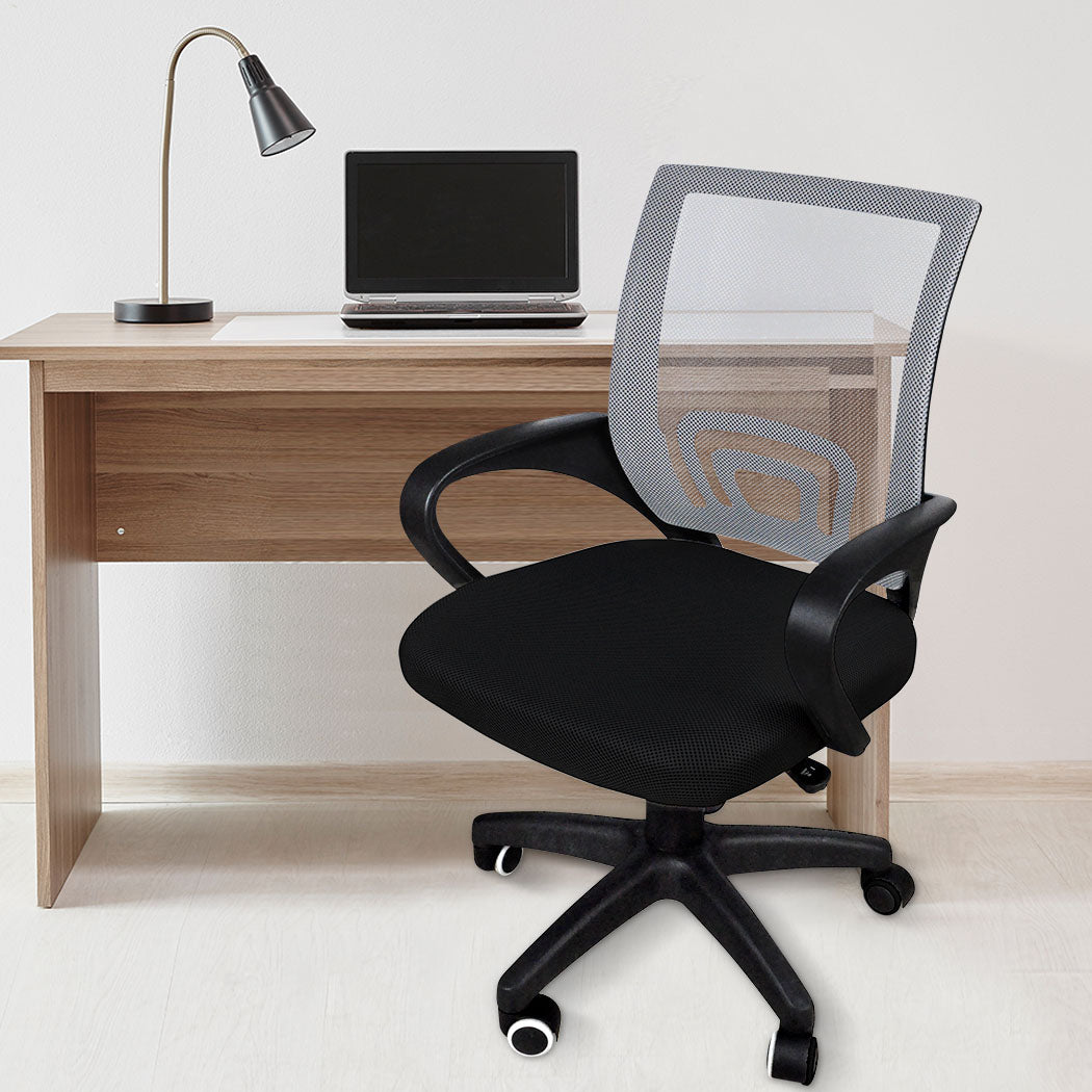 Minimalist 2x Office Chair Gaming Computer Grey Comfortable Design