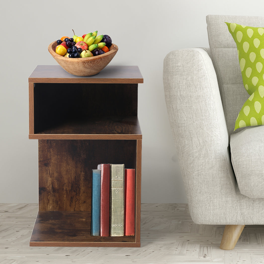 Contemporary Bedside Tables Drawers Side Table Oak Sleek Modern Look