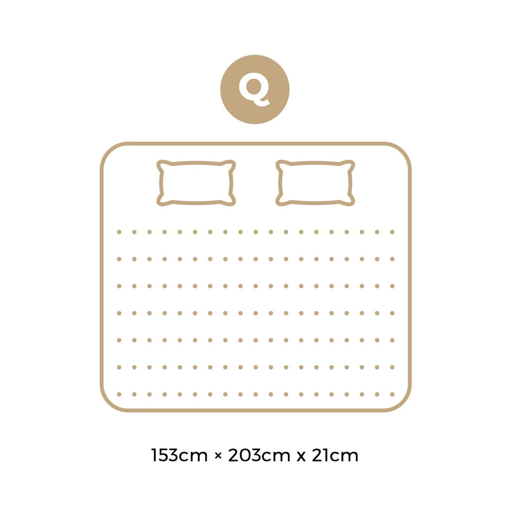H&L 21cm Queen Mattress 7 layer Breathable Luxury Bed Cool Foam Medium Firm