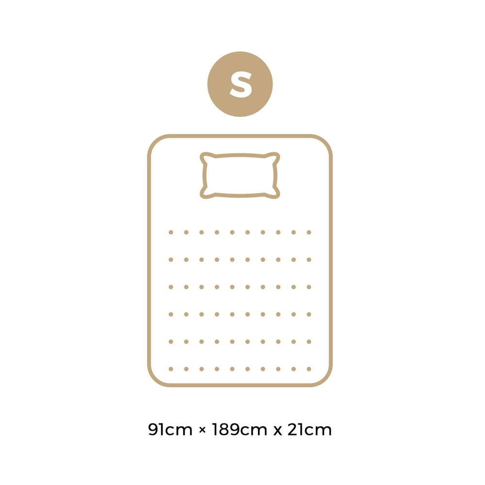 Bedra Single Medium 21cm Mattress with Bonnell Spring and Foam Technology