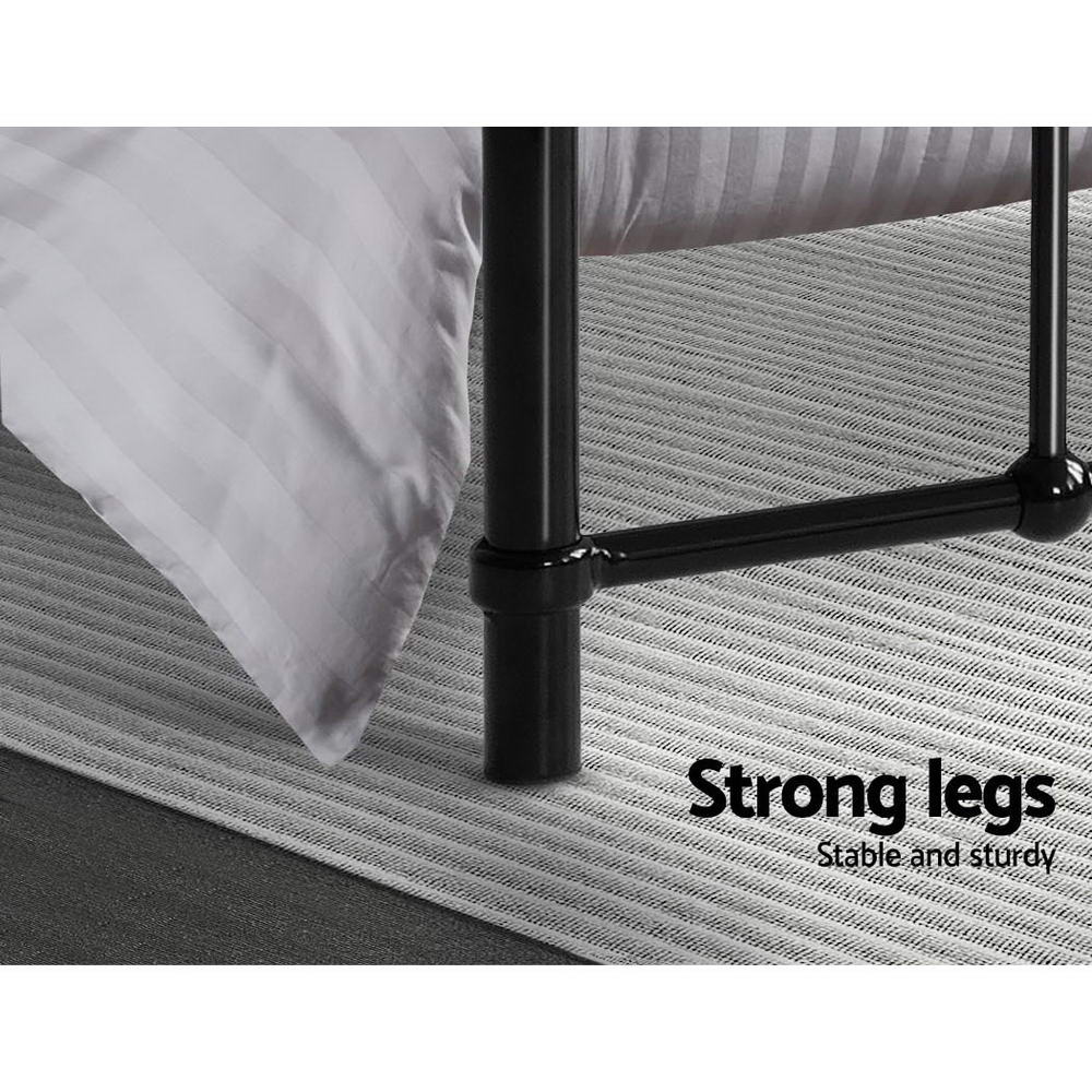 Bed Frame Metal Bed Frame LEO - Queen (Black)