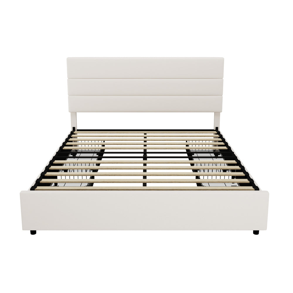 Queen Bed Frame Storage Drawers 212x158x100cm