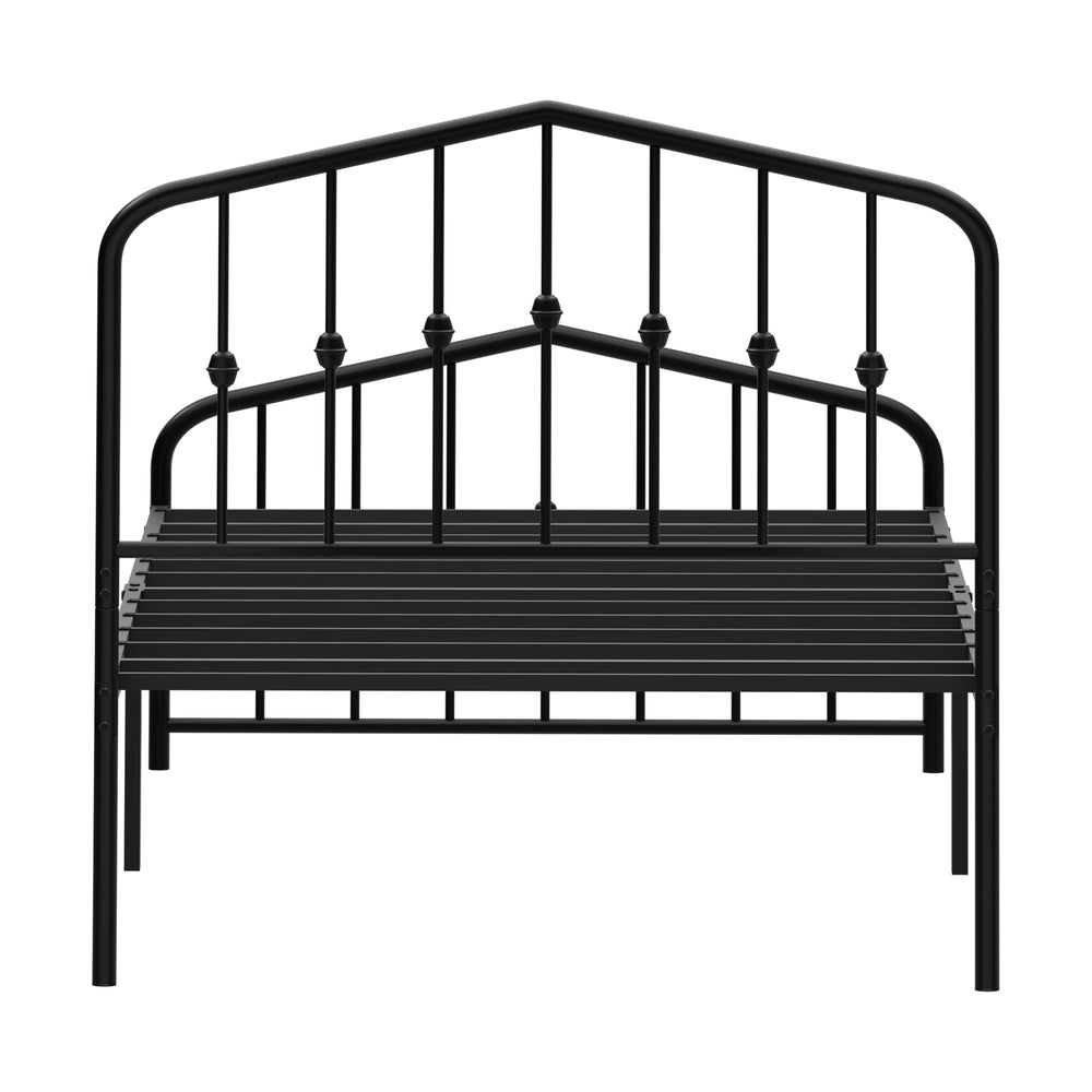 Metal Bed Frame Black 196.5x93x104.5cm