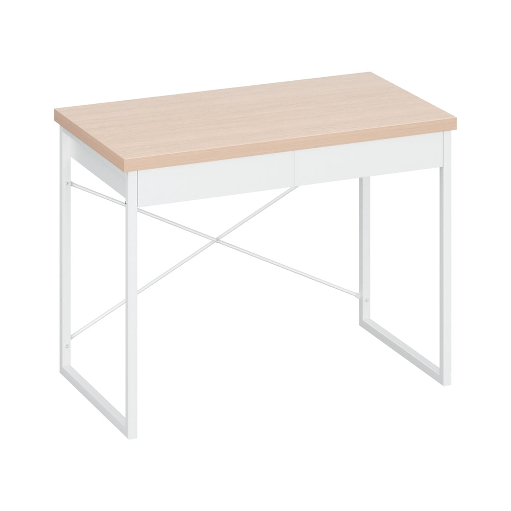 Computer Desk Drawer Storage Oak 100Cm