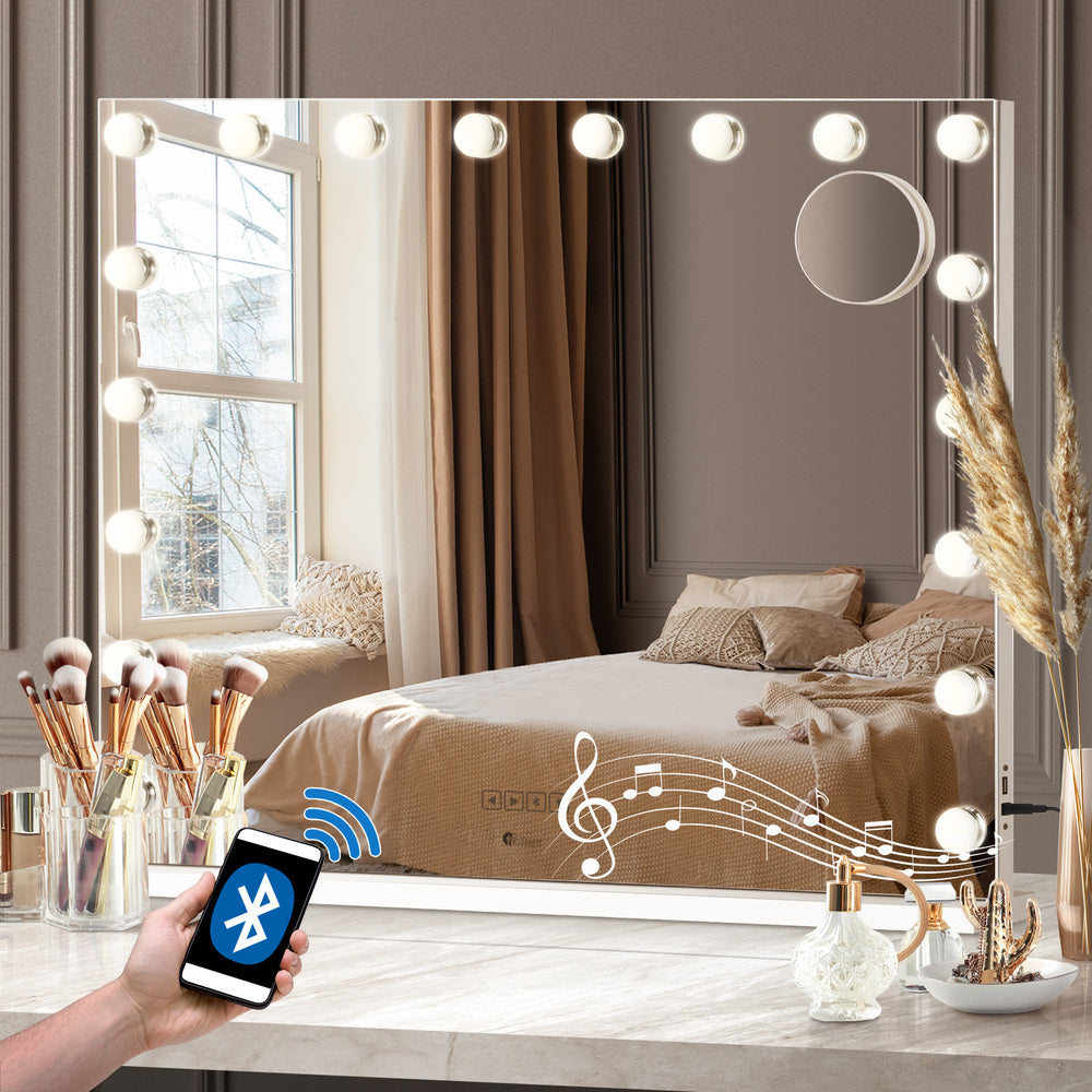 Bluetooth Hollywood Makeup Mirrors with LED Light Vanity Mirror