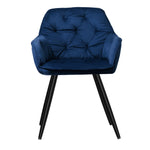 Dining Chairs Velvet Blue Set Of 2 Calivia