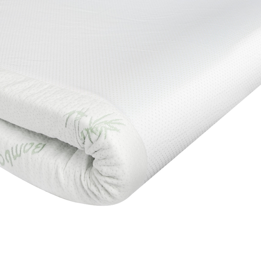 H&L Memory Foam Mattress Topper Cool Gel Bed Bamboo Cover 7-Zone 5CM Queen