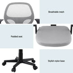 Mesh Office Chair - Mid-Back/Grey Ergonomic Design