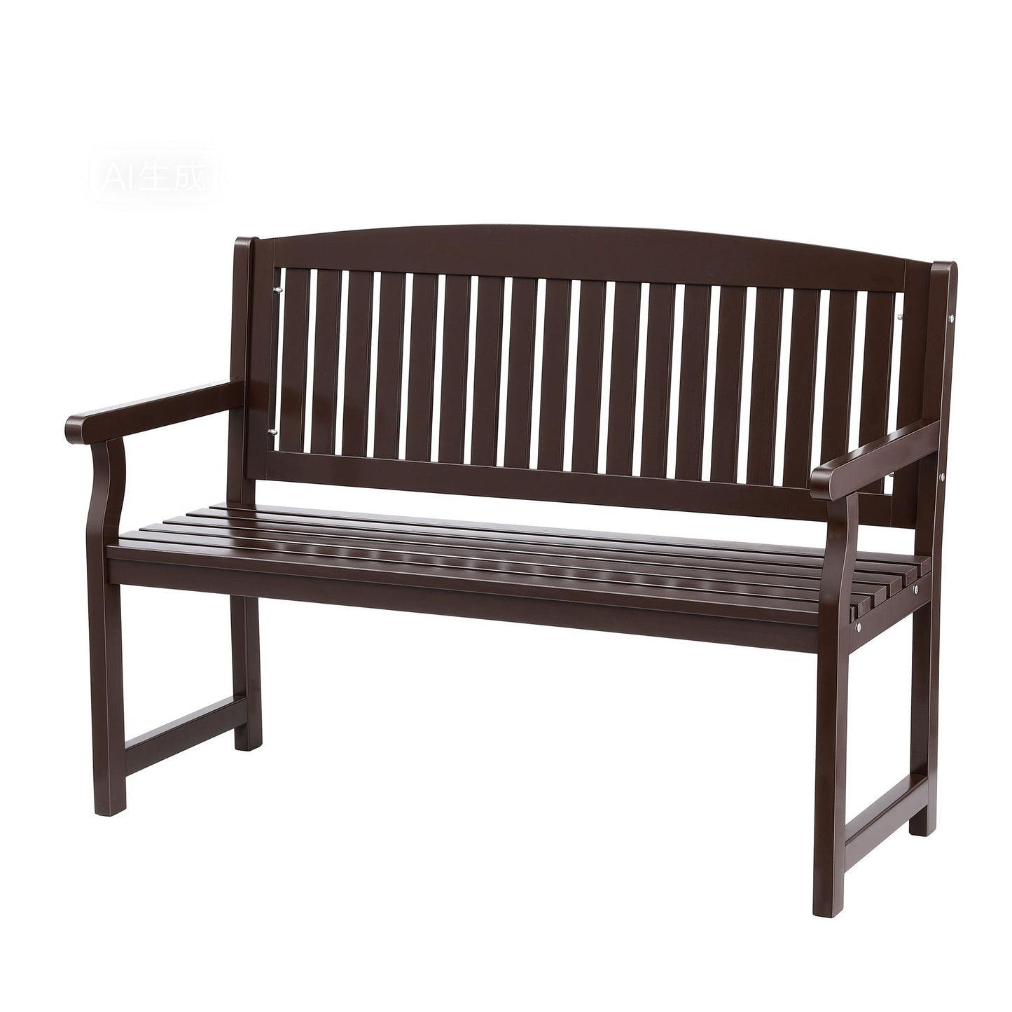 Outdoor Garden Bench Wooden 2 Seater Lounge Chair Patio Furniture Brown