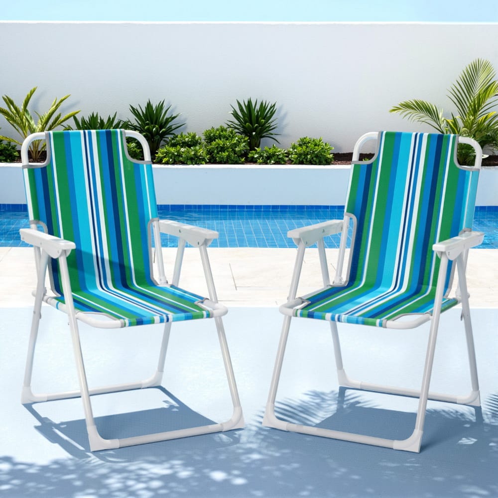 Folding Outdoor Chair Steel Frame 48x46x76.5cm