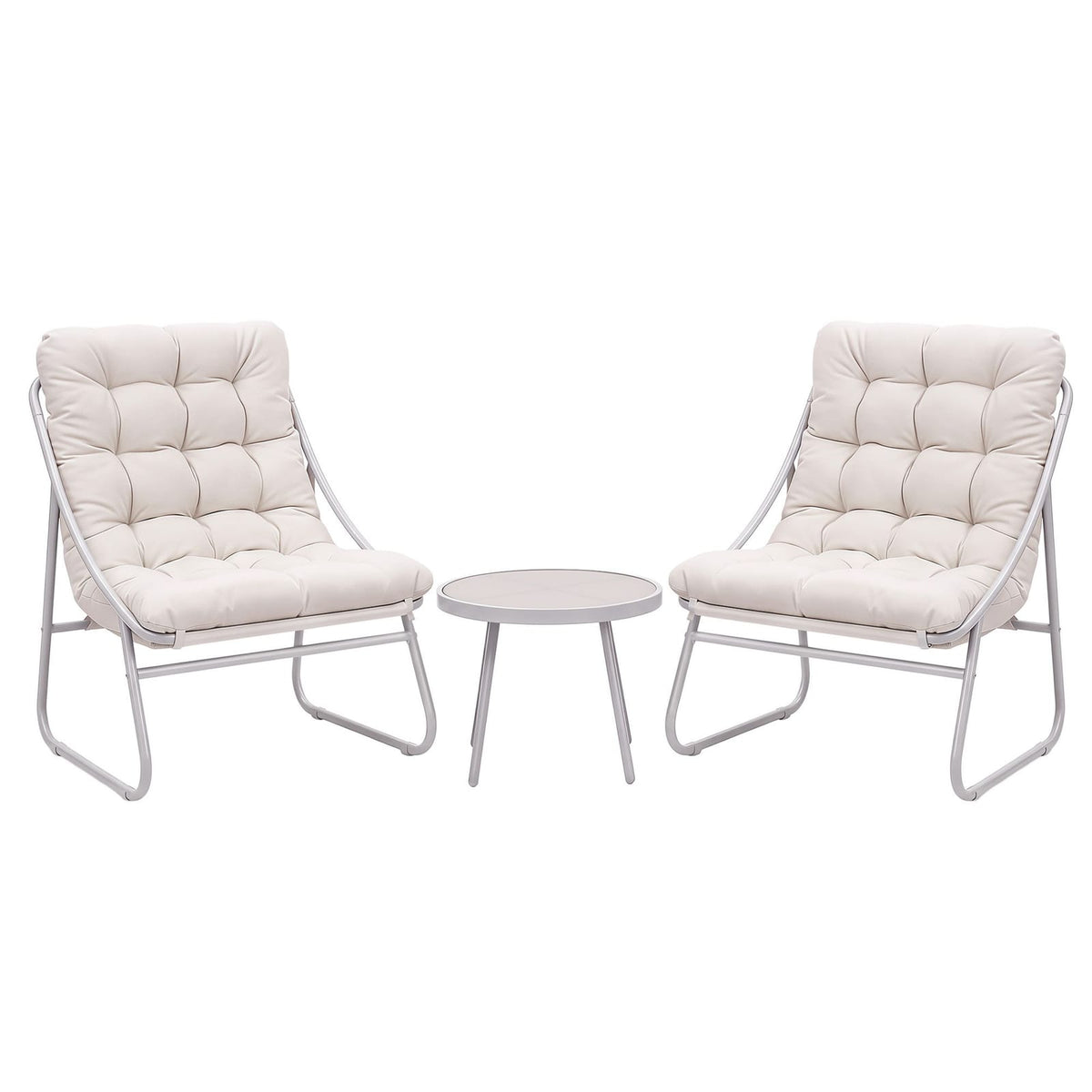 Outdoor Bistro Set Khaki 64x80x94cm