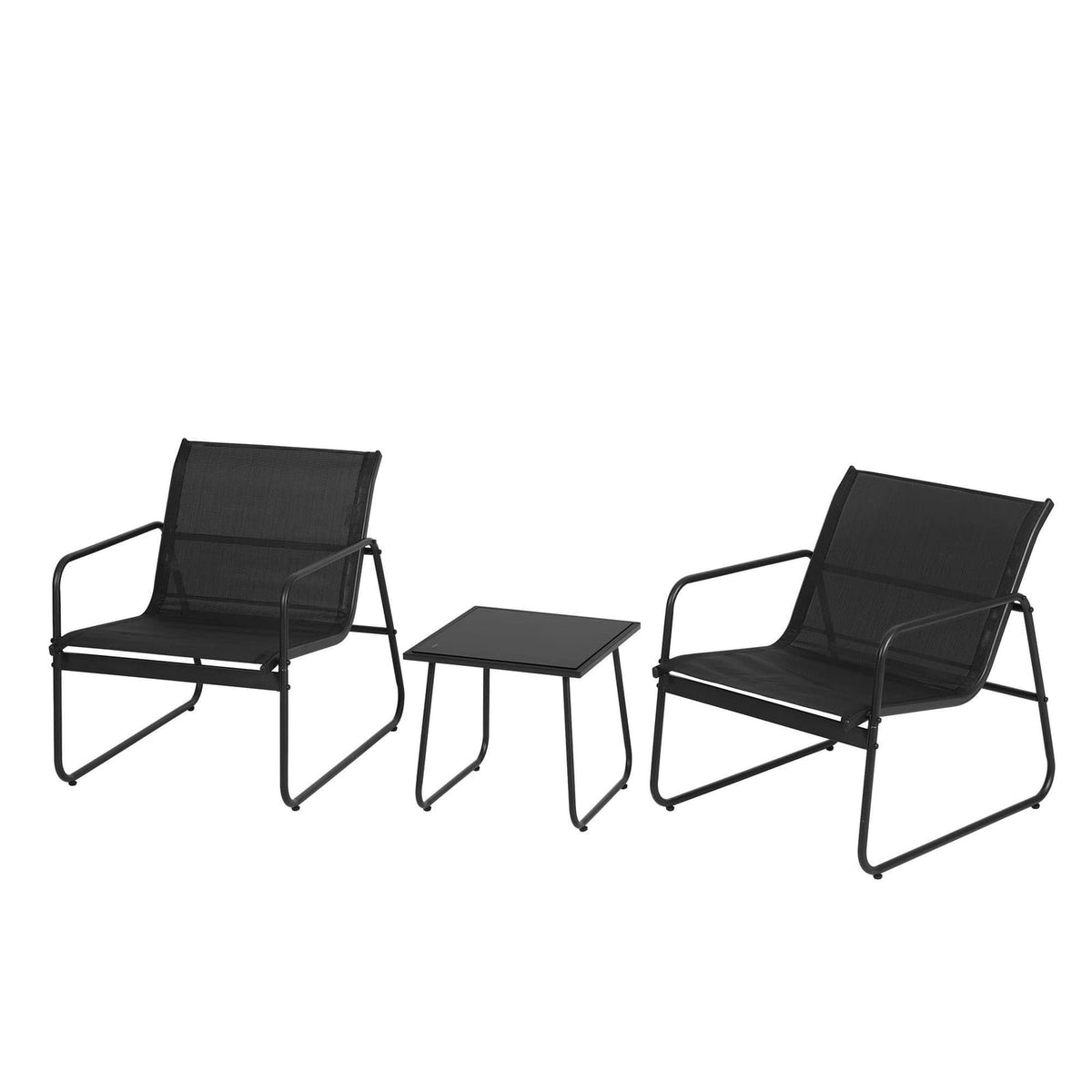 Fabric Table - Black 59x80x74cm