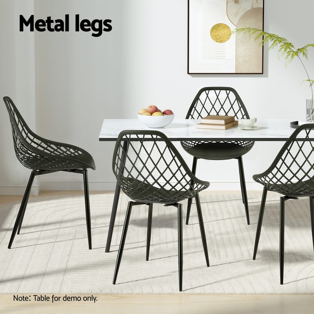 Outdoor Dining Chairs Black Lounge 40.5x48x83.5cm