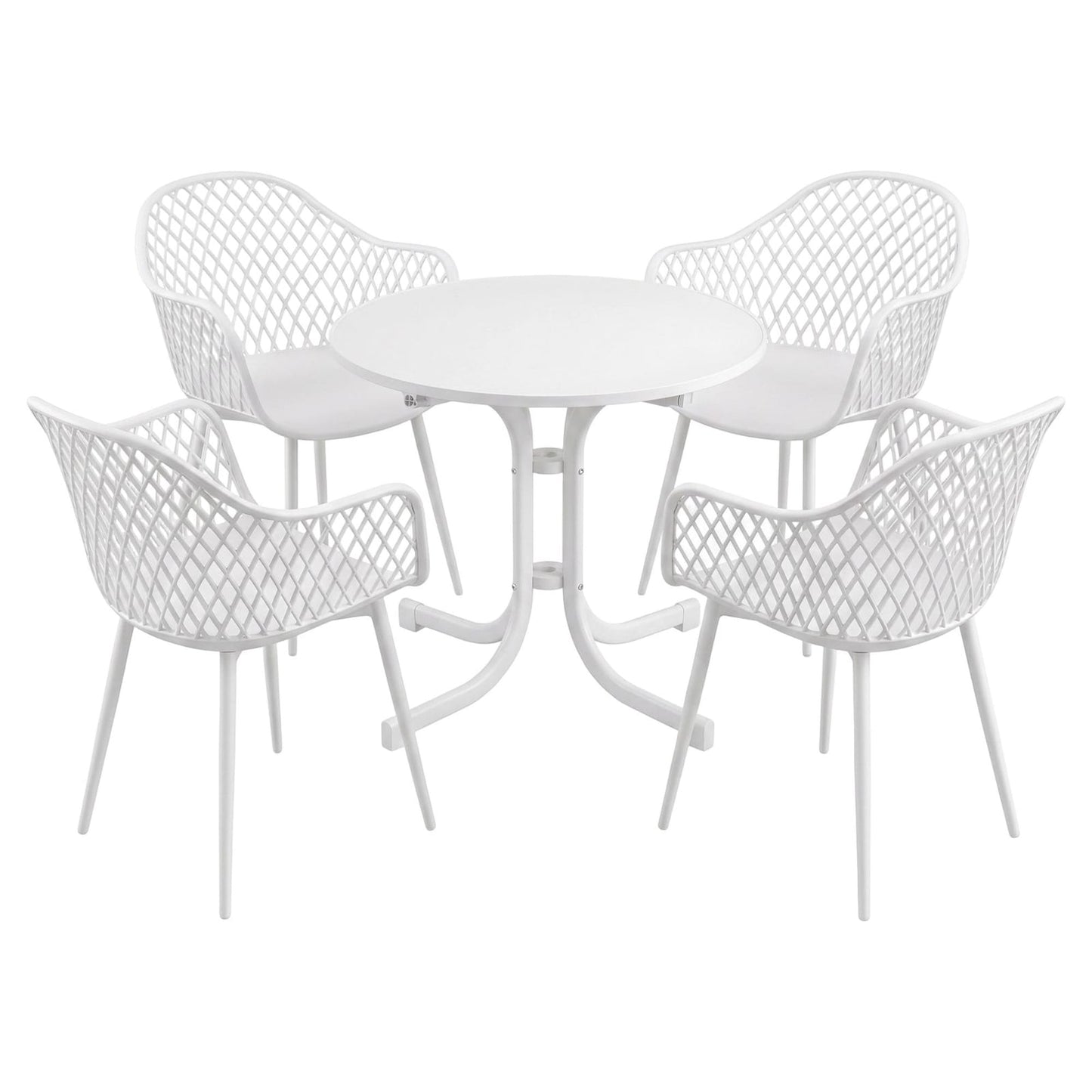 Outdoor Dining Set White King