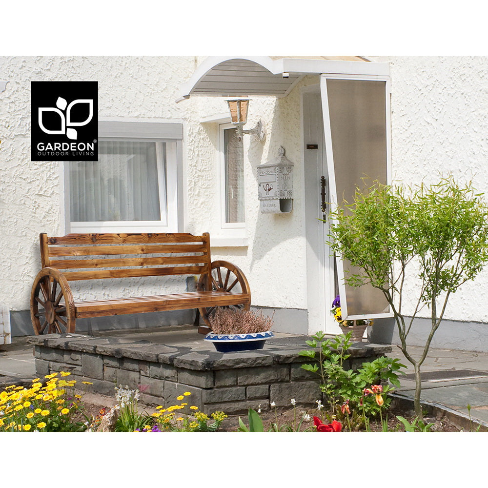 Outdoor Garden Bench Wooden 3 Seat Wagon Chair Lounge Patio