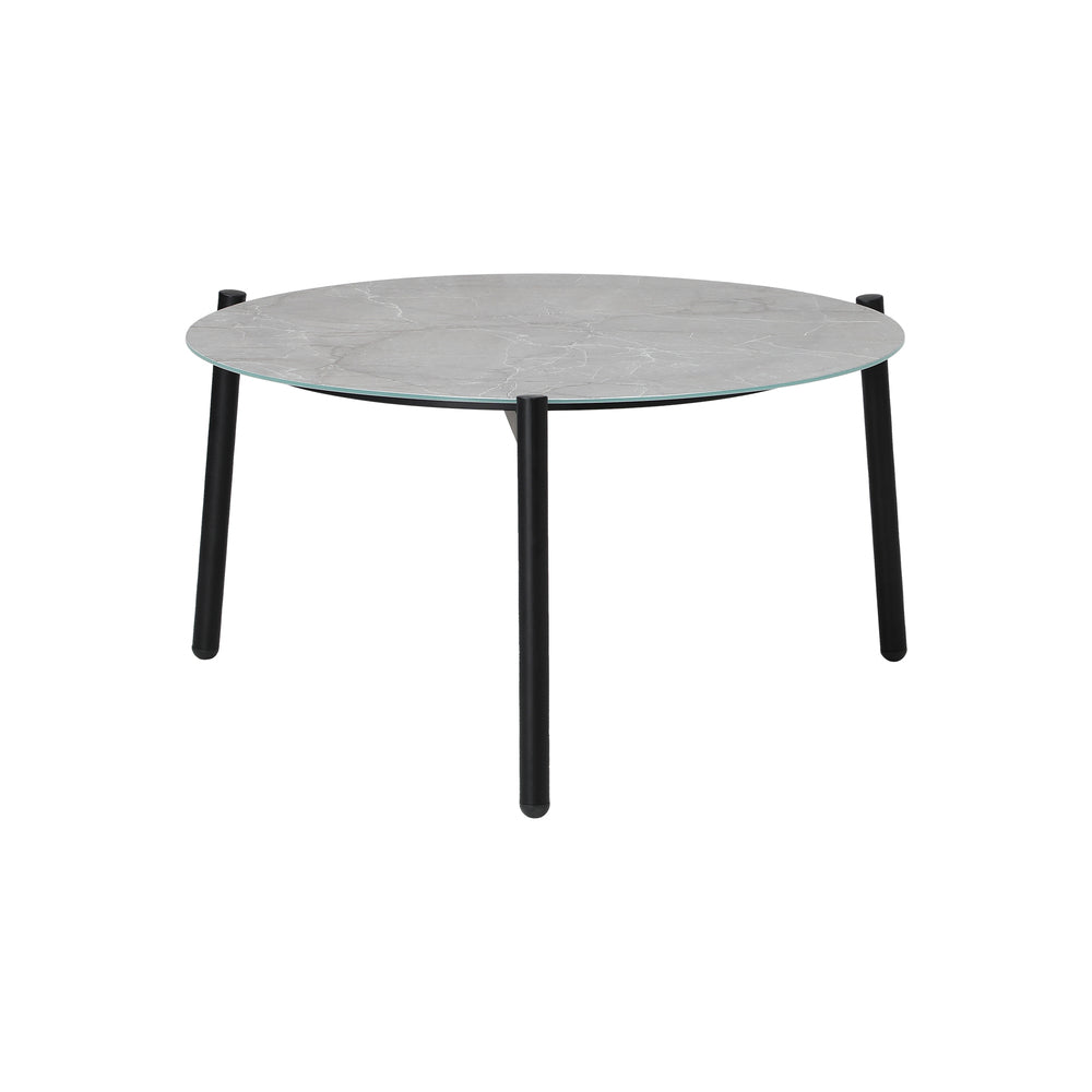 Outdoor Coffee Side Marble Table Desk 70cm Grey