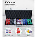 500Pcs Poker Chips Set With Case