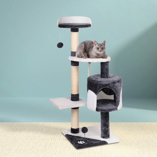  Cat Tree 112Cm Tower Scratching Post Scratcher Wood House Furniture