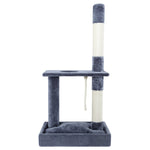 Cat Tree 102Cm Scratching Post Tower Scratcher House Board Grey