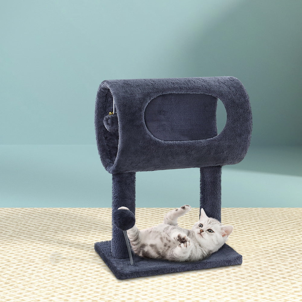 Cat Tree 53Cm Scratching Post Tower Scratcher Wood House Trees Grey