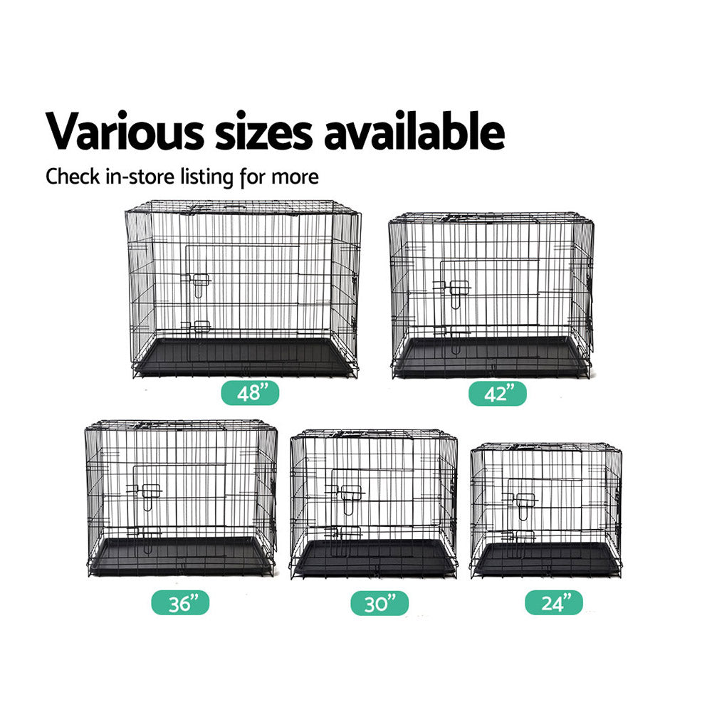 48" Dog Cage Crate Large Kennel 3 Doors
