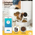 Automatic Pet Feeder 6L Wifi Camera Dog Cat Smart Food Dispenser Timer