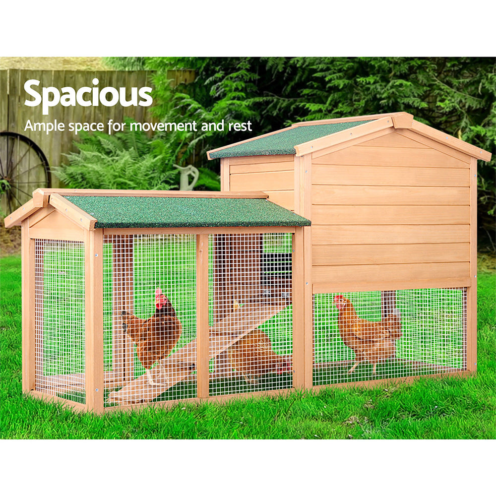 Large Chicken Coop Rabbit Hutch 138X44X85Cm Outdoor Cage