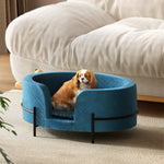Pet Bed Dog Sofa Lounge Cat Calming Raised Couch Yellow