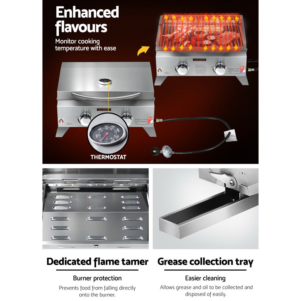 Portable Gas Bbq Grill 2 Burners