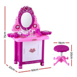 Kids Pretend Makeup Play Set Dressing Table Chair Girls Toys Children