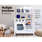 Kids Wooden Kitchen Play Set With Cookware & Food