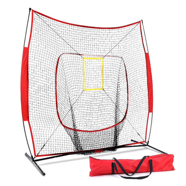  7Ft Baseball Net Pitching Kit With Stand Softball Training Aid Sports